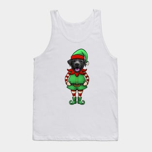 Black Labrador Retriever Christmas Elf Tank Top